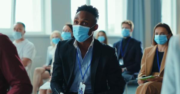 event attendee wearing mask